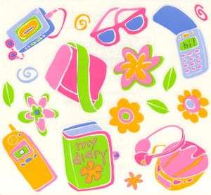 Frances Meyer Girly Girl Pink Cell Phone Purse Stickers  