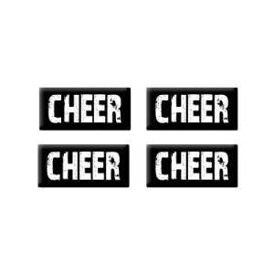  Cheer   3D Domed Set of 4 Stickers Automotive