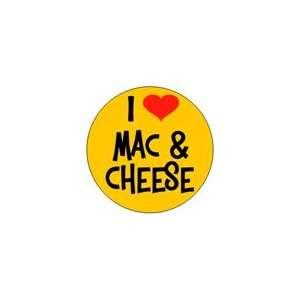   and CHEESE Pinback Button 1.25 Pin / Badge Mac & Cheese Kraft