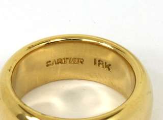 CARTIER SIGNED 18K SOLID GOLD HEFTY BAND RING  