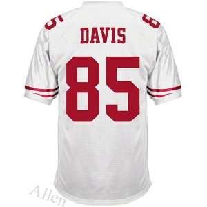  San Francisco 49ers Football Jersey #85 Davis White Jersey 