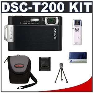  Sony CyberShot DSC T200 (Black) 8.1 Megapixel Digital 