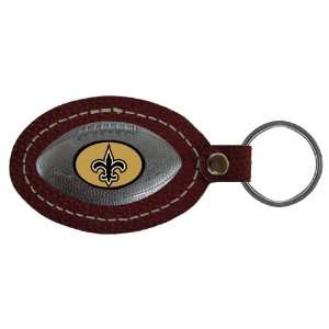 New Orleans Saints Leather Football Key Tag