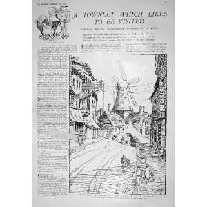  1925 VIEW QUAINT OLD WORLD STEEP WINDING STREET CRANBROOK 