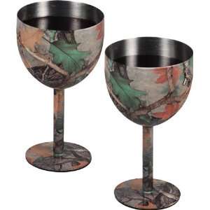  Rivers Edge 985 Camo Wine Glass Set 