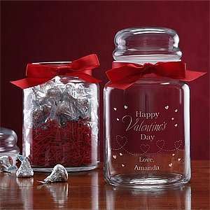  Personalized Valentines Day Candy Jar with Chocolates 