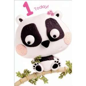  1st Birthday Greeting Card   Panda
