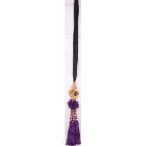 Black and Purple Hair braid Ornament (Choti)   Paranda with Mirrors 