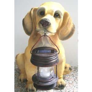  14 H Solar Power  Dog with Lantern Case Pack 4