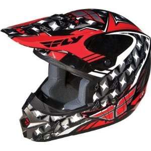 Fly Racing Kinetic Helmet, Red/Black/White Flash, Size Segment Youth 