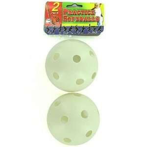  24 Packs of 2 Plastic Practice Softballs