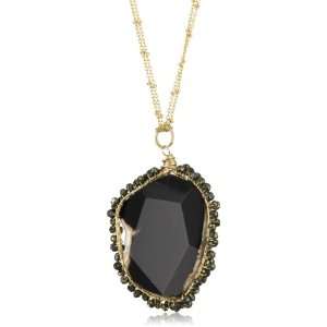  Amanda Sterett Sofie Black Agate Necklace Jewelry
