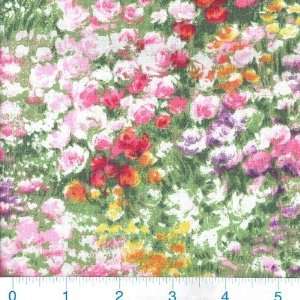  45 Wide Monets Country Side Floral Garden Fabric By The 