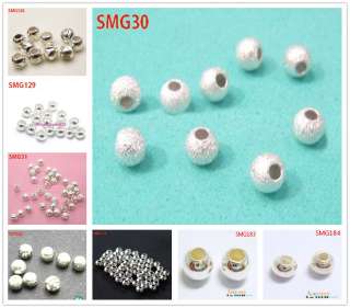   925 Sterling Silver Jewelry Round Stopper End Finding Beads SMG  