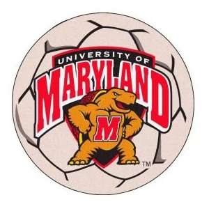  Fanmats Maryland Soccer Ball 2 4 Round ivory Area Rug 
