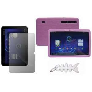   Screen Protector + Fishbone Style Keychain for Motorola XOOM Tablet