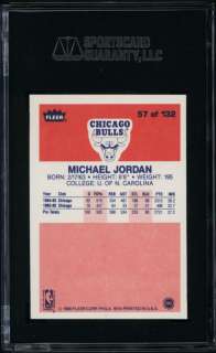 1986 87 Fleer #57 Michael Jordan SGC 96 MINT  