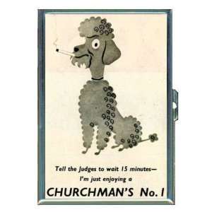  Poodle Churchmans Smoking Ad ID Holder, Cigarette Case or 