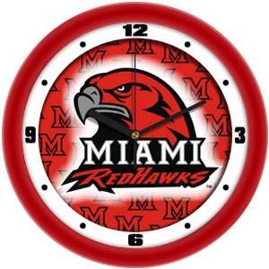 Miami University RedHawks 11.5 Red Dimension Wall Clock  