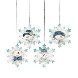  Glitter Snowman Snowflake Ornaments   Party Decorations 