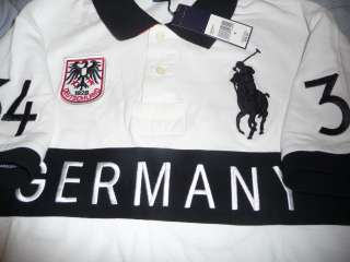 RALPH LAUREN POLO GERMANY SHIRT CLASSIC FIT WHITE SIZE SMALL  
