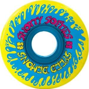  Speed Demons Snotty Softie 65mm Yellow Blue Skate Wheels 