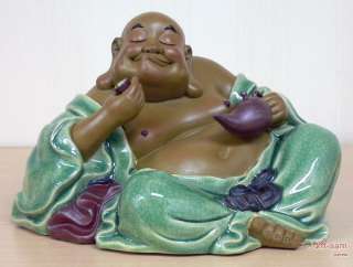 Happy Buddha Chinese Ceramic / Porcelain Figurine Statue Masterpiece 