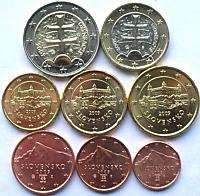 Slovakia 2009 New Official Euro Set of 8 Coins,BU  