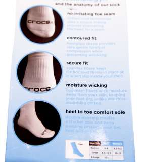 Crocs Orthocloud Mens/Womens Compression Crew Socks XL  