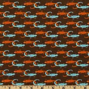   Silly Salamanders Dirt Brown Fabric By The Yard Arts, Crafts & Sewing