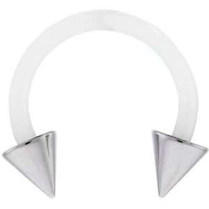  Steel Cone BIOPLAST Horseshoe Circular Barbell Jewelry