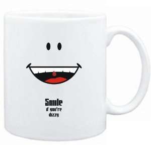  Mug White  Smile if youre dizzy  Adjetives Sports 