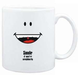  Mug White  Smile if youre neighborly  Adjetives Sports 