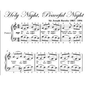   Night Peaceful Night Easy Piano Sheet Music Sir Joseph Barnby Books