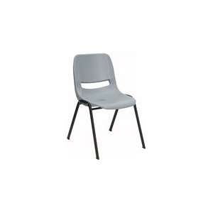 HERCULES 880 lb. Capacity Gray Ergonomic Shell Stack Chair 