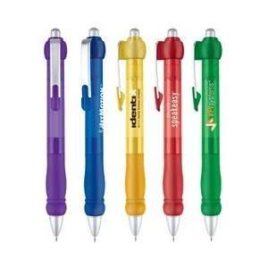  XV063    Plastic Retractable Click Pen with Rubber Grip 