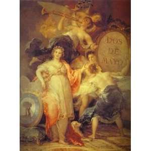   name Allegory of the City of Madrid, By Goya Francisco Kitchen