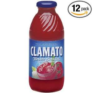 Clamato Juice, 16 Ounce Glass Bottles (Pack of 12)  