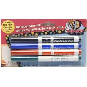  The Board Dudes Dry Erase Pen Fine Point 4 pc Blue/Black 