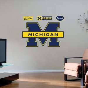   Michigan Wolverines Team Logo Fathead Wall Sticker