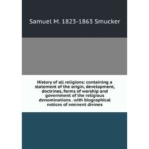   notices of eminent divines Samuel M. 1823 1863 Smucker Books