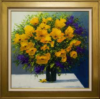 Original Floral Oil Painting by Christian Nesvadba – 44.9 x 44.9 