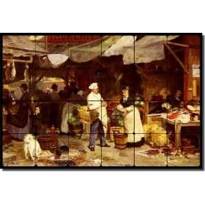  The Maubeauge Market by Victor Gabriel Gilbert   Old World 