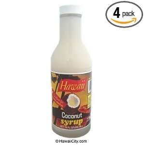 Flavors Of Hawaii Coconut Syrup, 10 Ounce Bottle (Pack of 4)