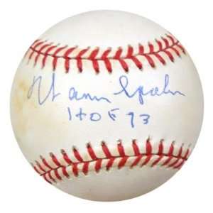  Warren Spahn Signed Ball   NL PSA DNA HOF 73 #K34202 
