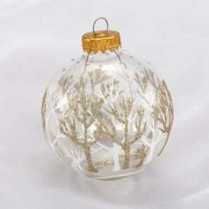 Club Pack of 24 Clear Tree Design Glass Ball Christmas Ornaments 2.5 