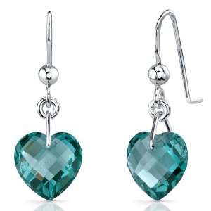  Stylish 9.50 carats Heart Shape Green Spinel earrings in 