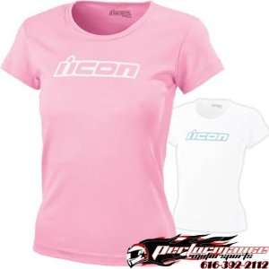  Icon Womens Slant T Shirt   X Large/Pink Automotive
