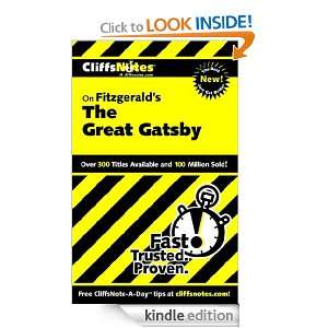 CliffsNotes on Fitzgeralds The Great Gatsby (Cliffsnotes Literature 