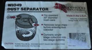   Collection Separator Woodstock International W1049 Sawdust Chip  